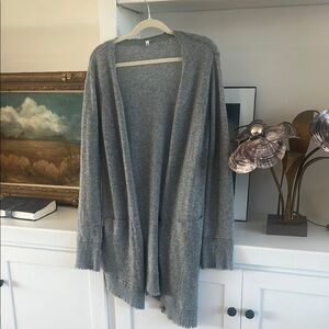 R13 Gray Cardigan Sweater cashmere M